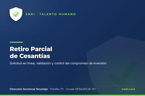 Retiro parcial de cesantías en ENKI