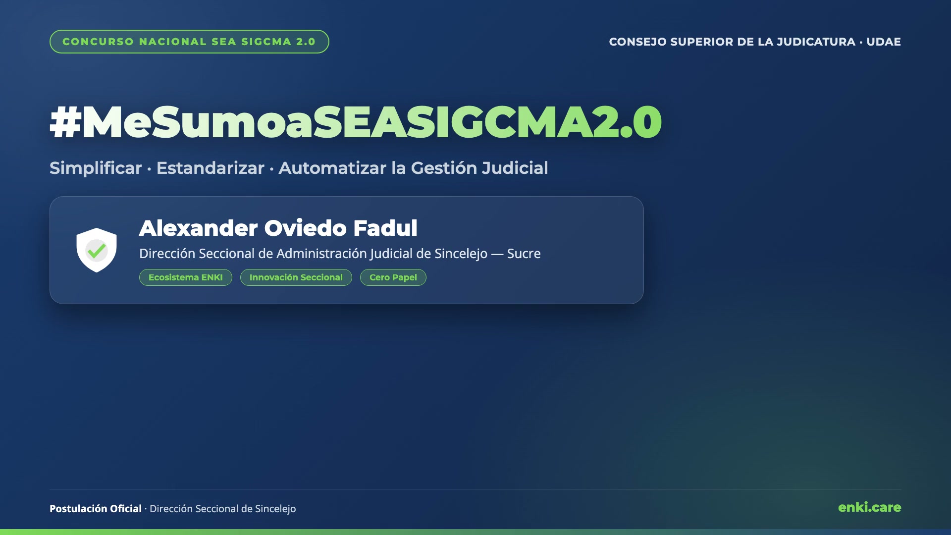 Video Concurso SEA SIGCMA 2.0 - Alexander Oviedo Sincelejo